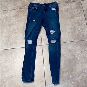 Garage ripped jeggings